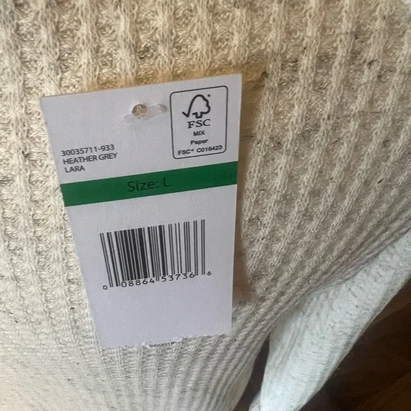 Women's Cream Lace-Up Top - Picture 4 of 4